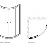картинка Quadrant 1000 x 1000mm угловая, двери раздвижные от магазина Burlington Official